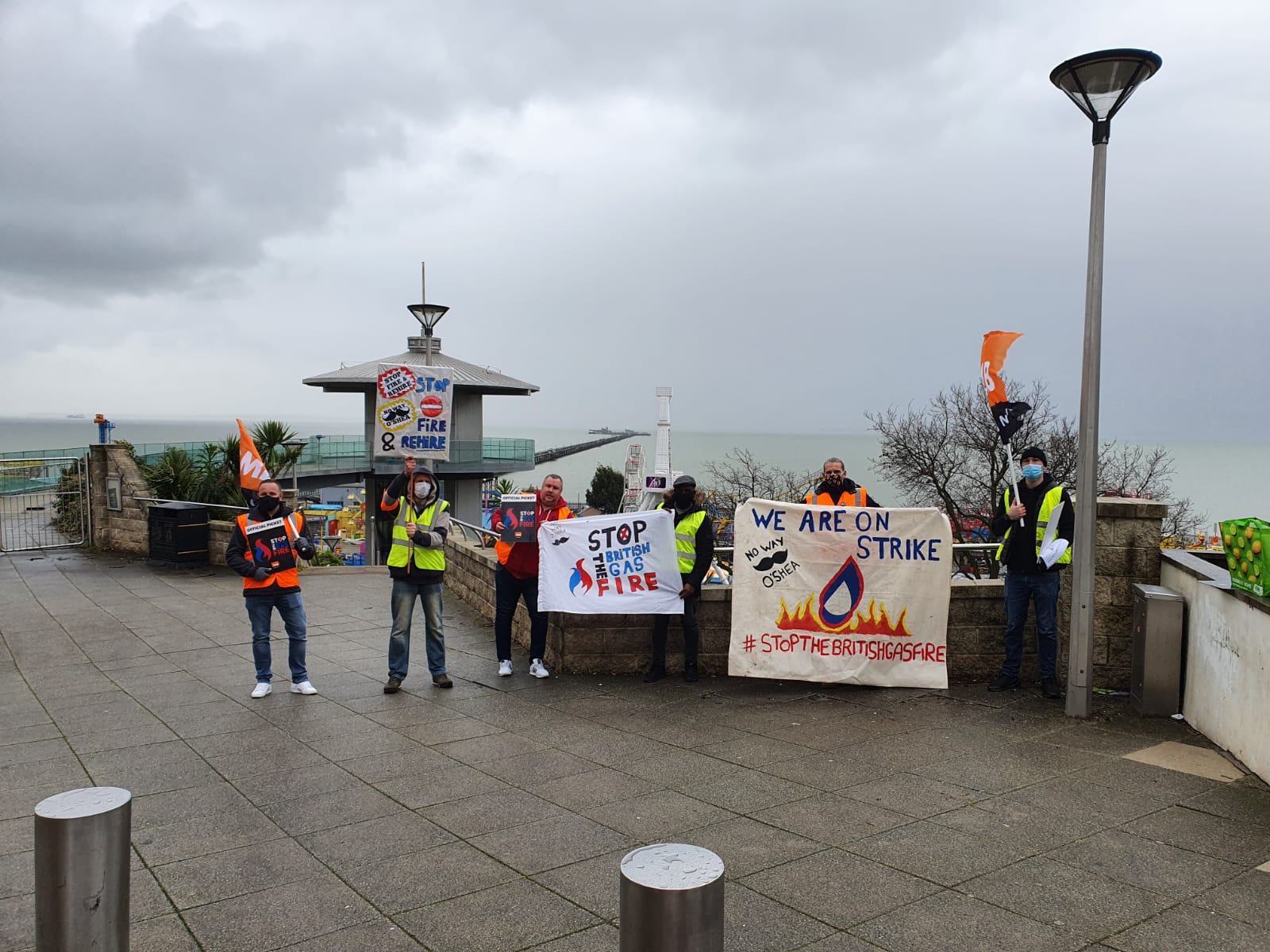 British Gas mass sackings and 43rd strike day on Wednesday 14 April